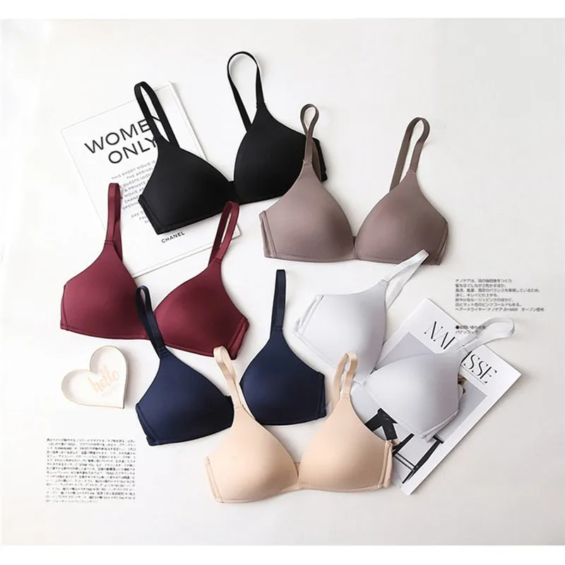 Seamless Bras for Women Push Up Bras No Wire Brassiere A B Cup Underwear Sexy Bra Three Quarters(3/4 Cup)  Lingerie