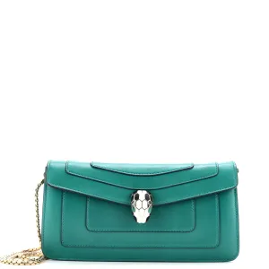Serpenti Forever Chain Clutch Leather