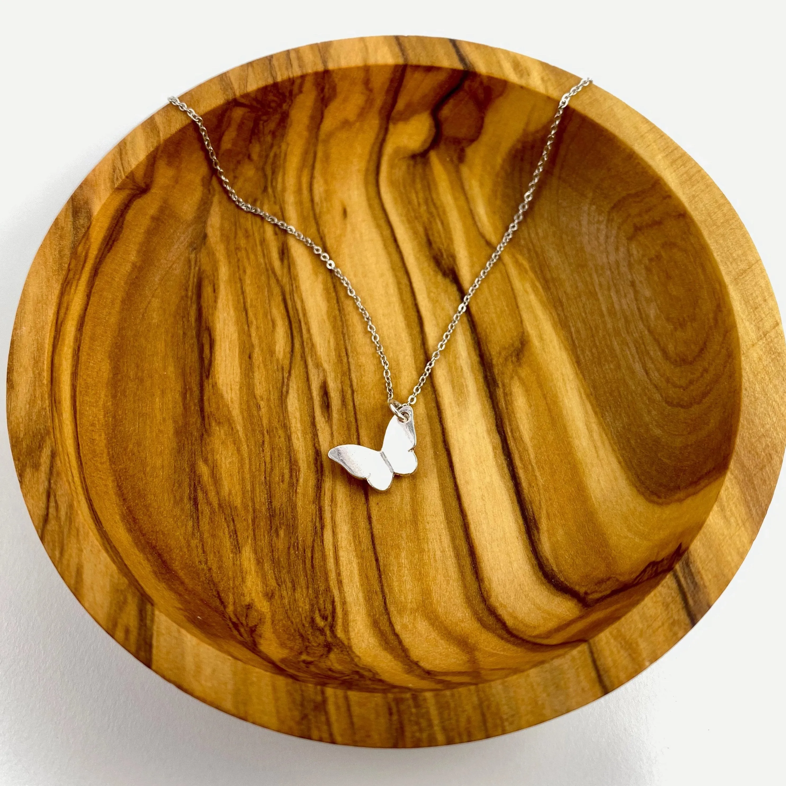 Silver Butterfly Necklace Sterling Silver