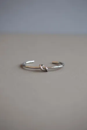 Silver Knot Cuff Bracelet
