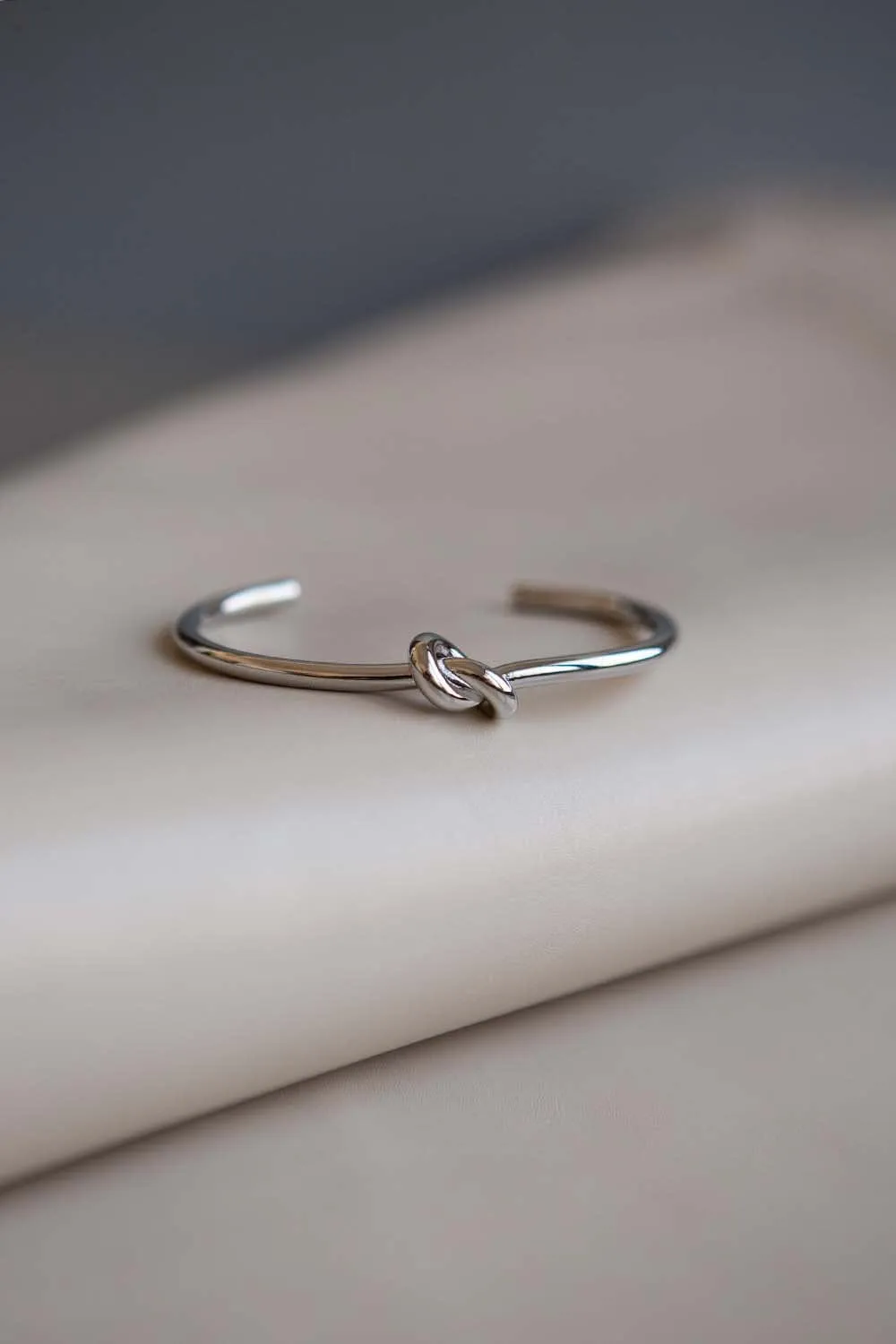 Silver Knot Cuff Bracelet