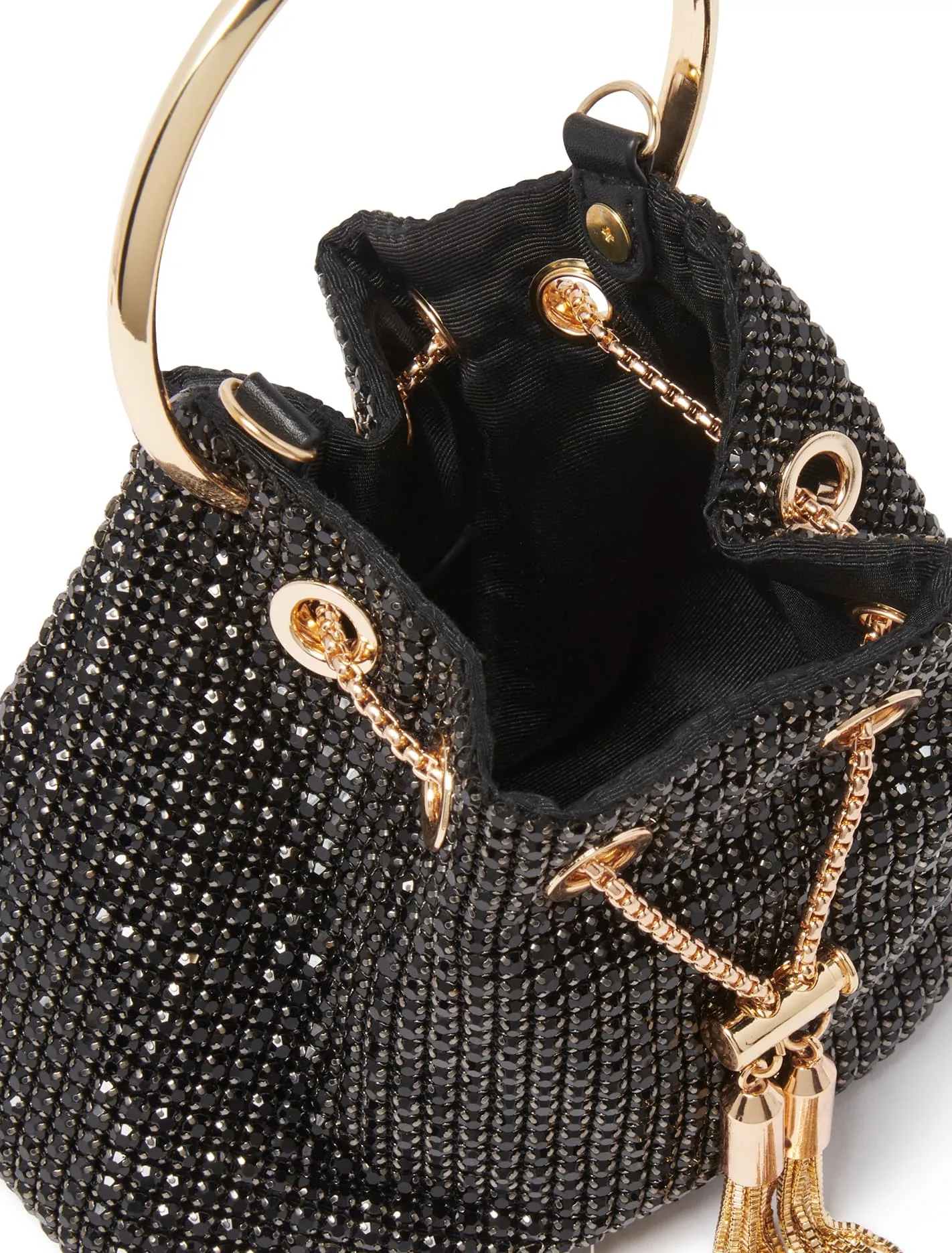 Skylah Sparkle Metal Handle Bag
