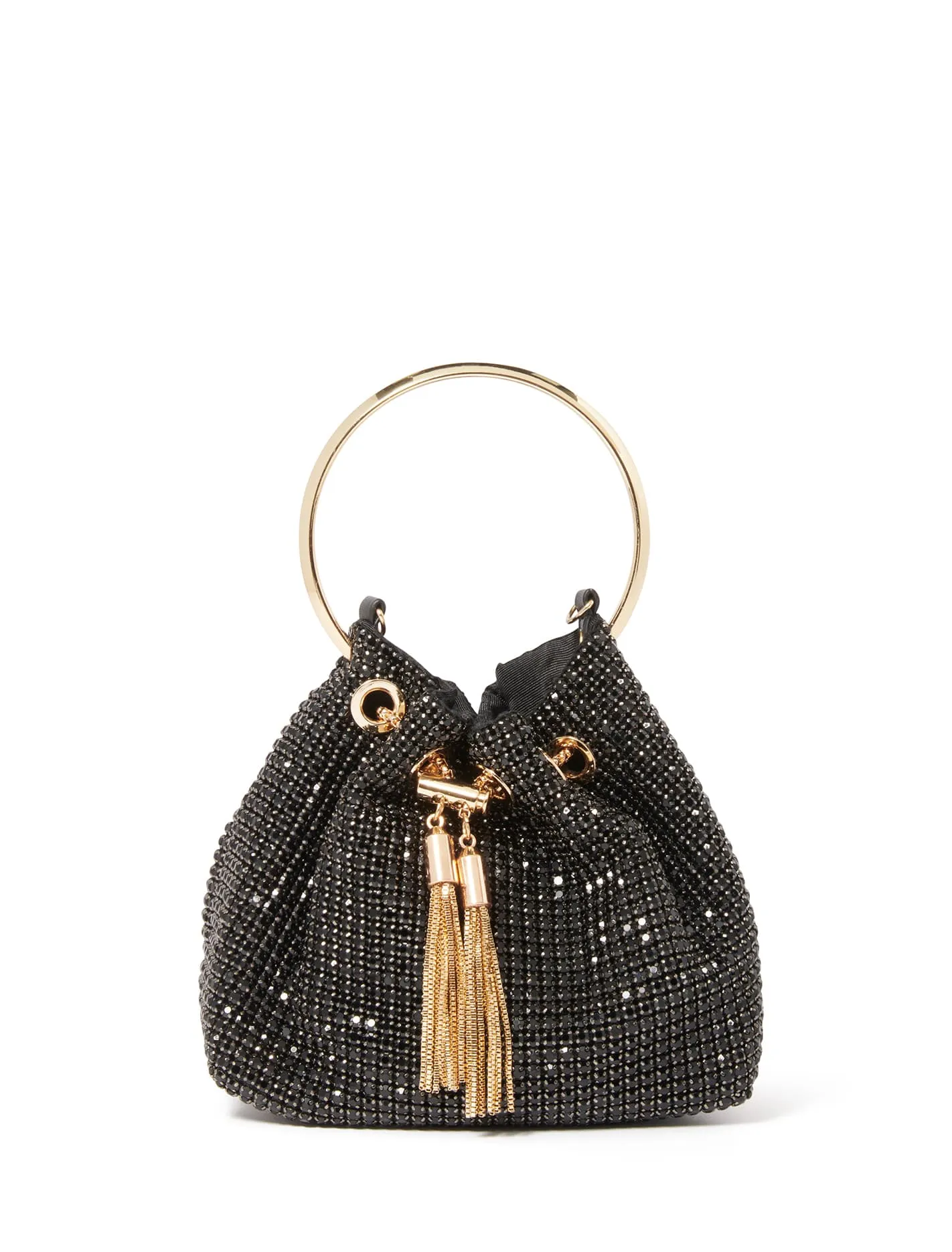 Skylah Sparkle Metal Handle Bag