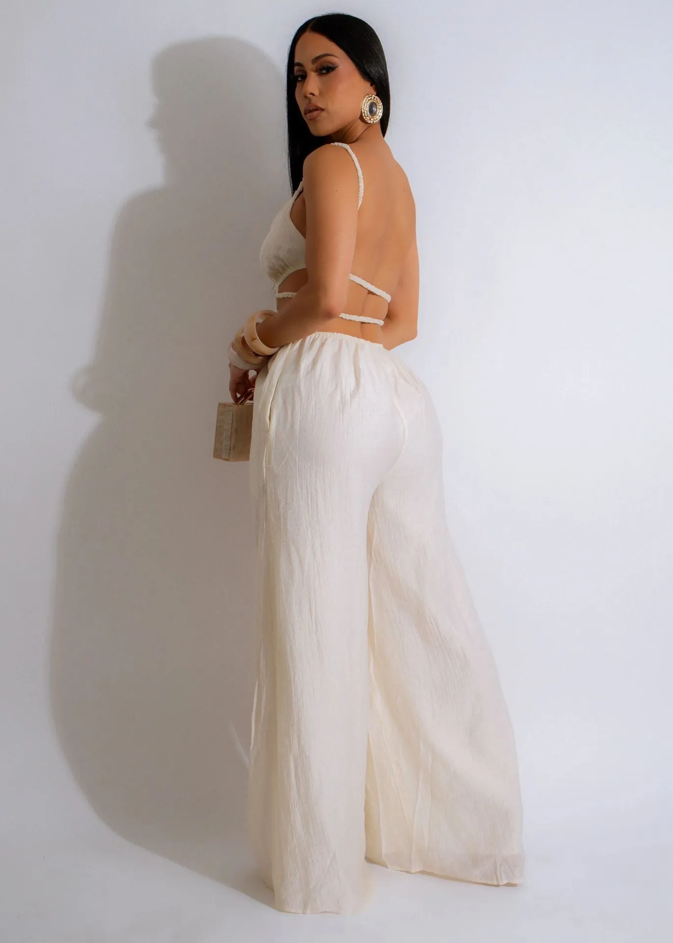 Sophisticated Wide-Leg Strappy Jumpsuit with Low-Back Detail