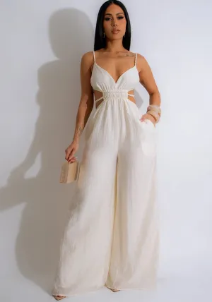 Sophisticated Wide-Leg Strappy Jumpsuit with Low-Back Detail