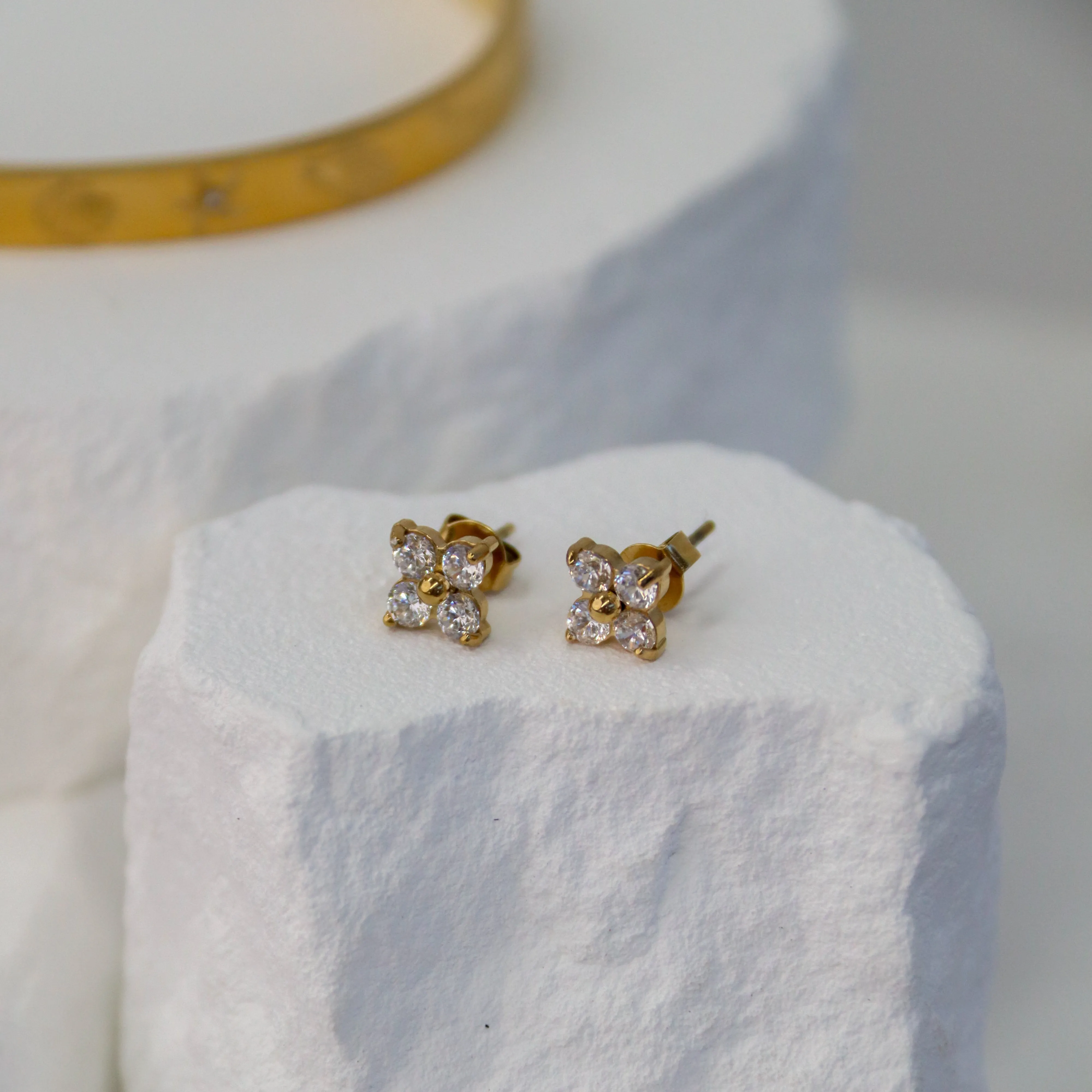 Stella - Cubic Zirconia Stud Earrings