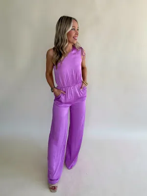 Steve Madden Adele One Shoulder Jumpsuit - Berry