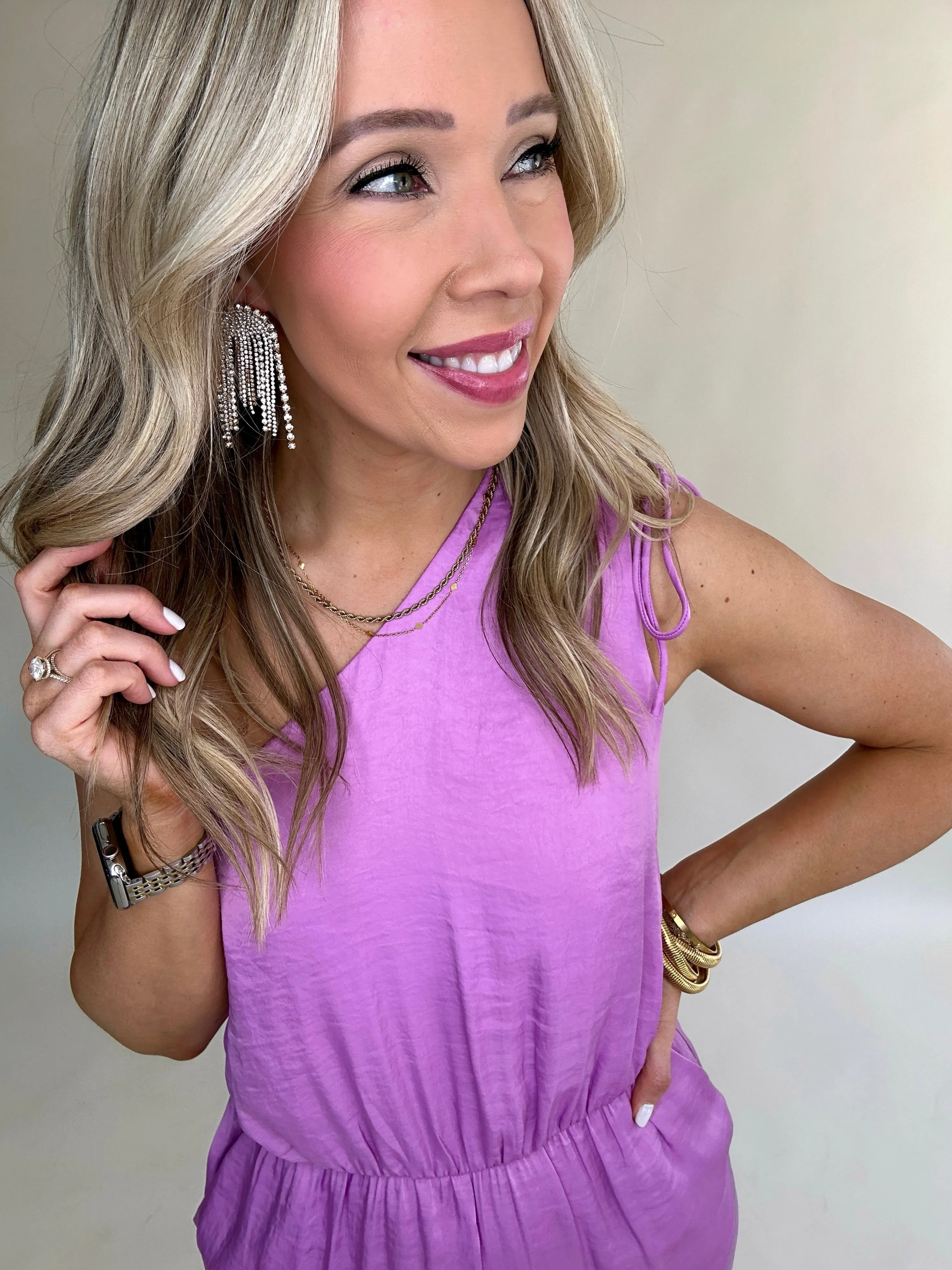 Steve Madden Adele One Shoulder Jumpsuit - Berry