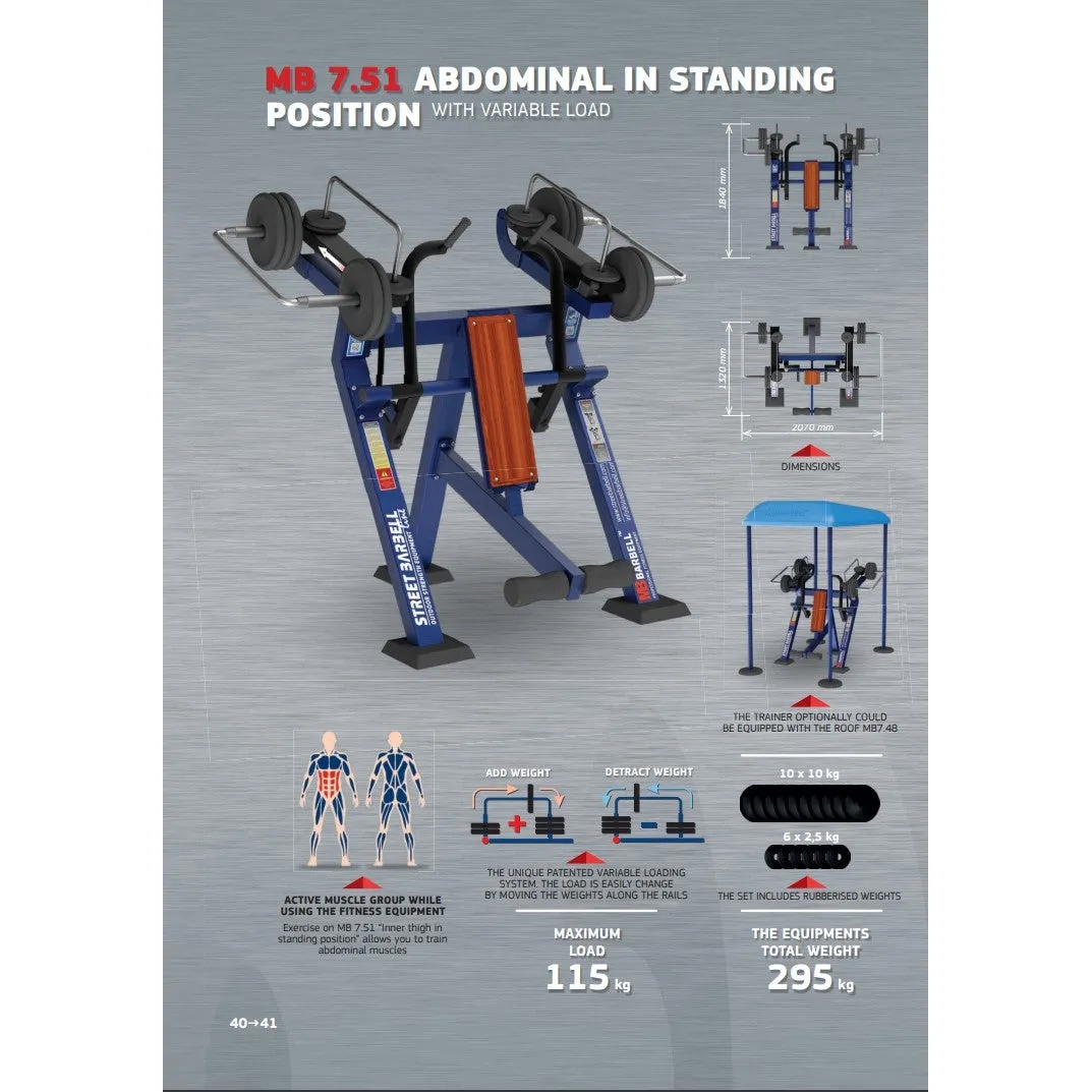 Street Barbell USA Abdominal Crunch (Outdoor Gym Equipment)
