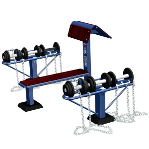 Street Barbell USA  Dumbbell Set 45lbs - 65lbs (Outdoor Gym Equipment)
