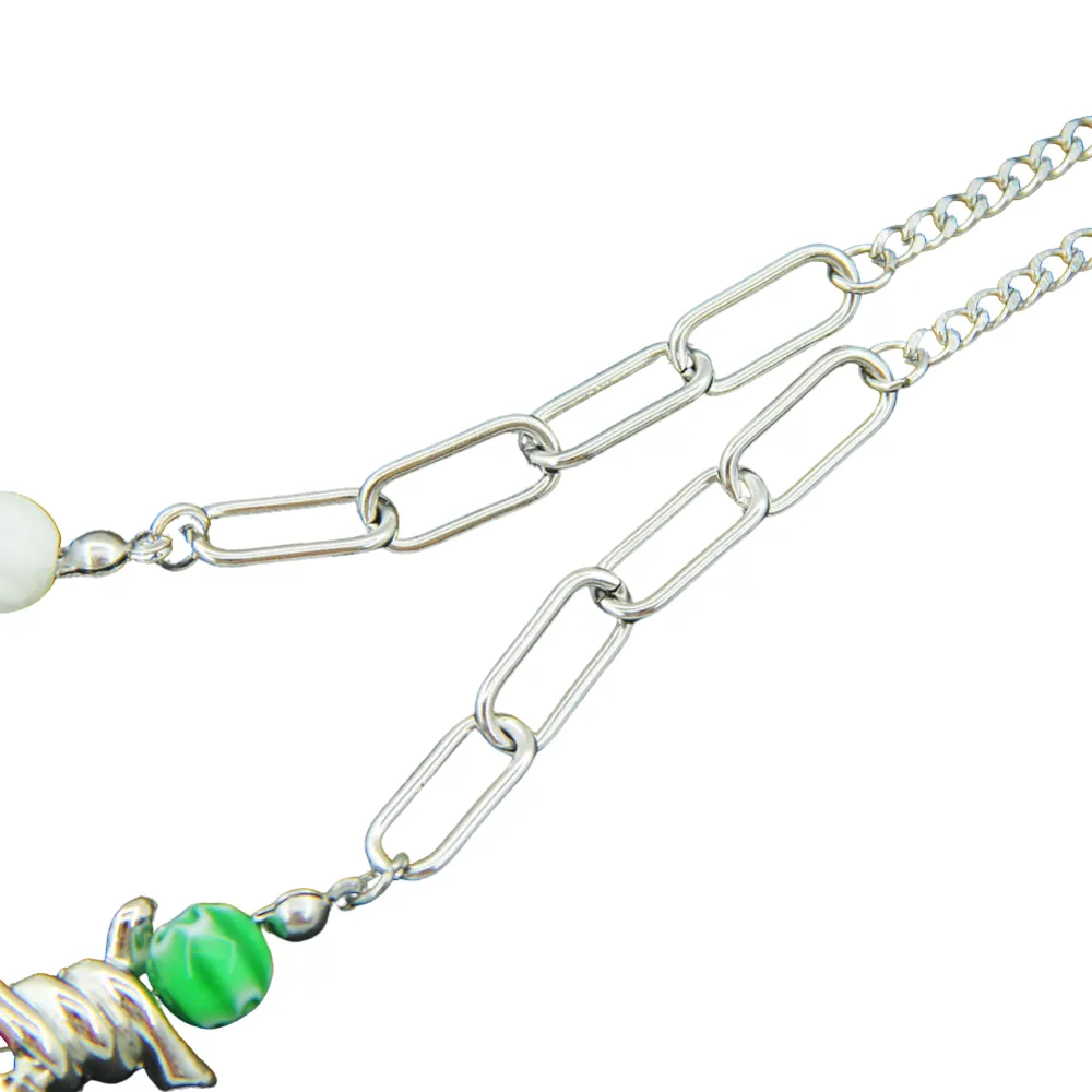 Street Color Glass Bead Necklace