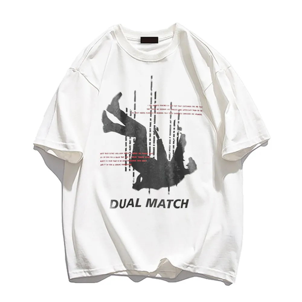Street Fall Silhouette Cotton T-shirt