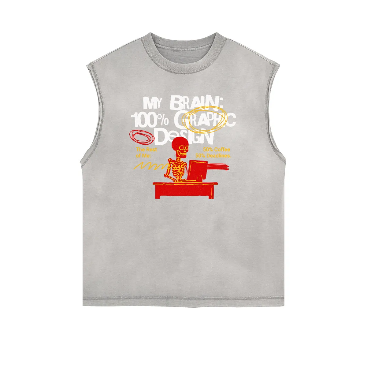 Street Style Abstract Graphic Tank Top
