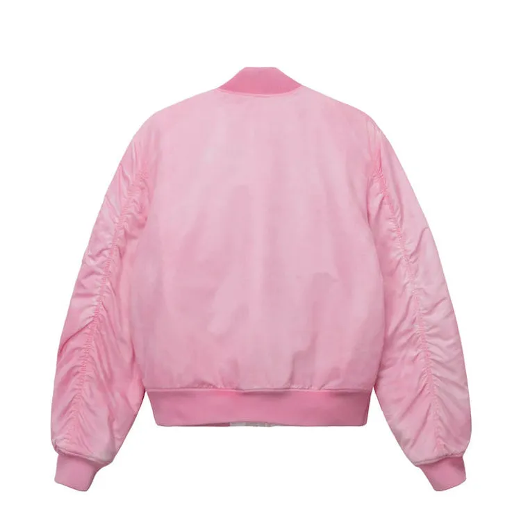 Stussy Dyed Nylon Bomber Jacket Pink