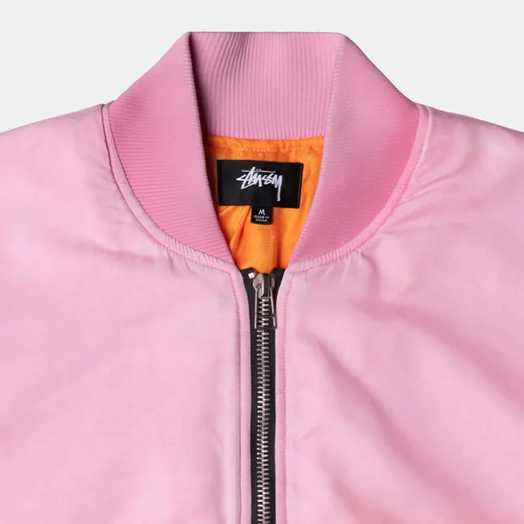 Stussy Dyed Nylon Bomber Jacket Pink