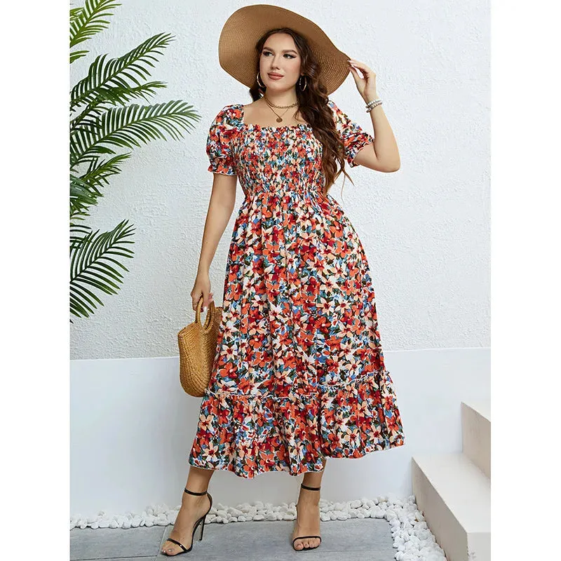 Summer Floral Bohemian Style Beach Dress