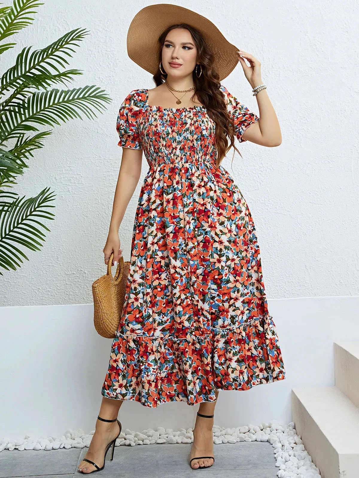 Summer Floral Bohemian Style Beach Dress