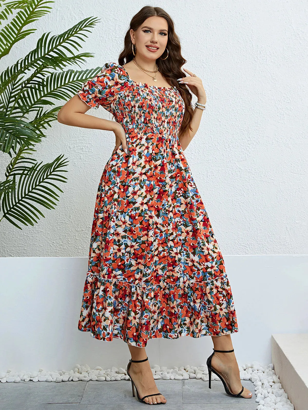 Summer Floral Bohemian Style Beach Dress