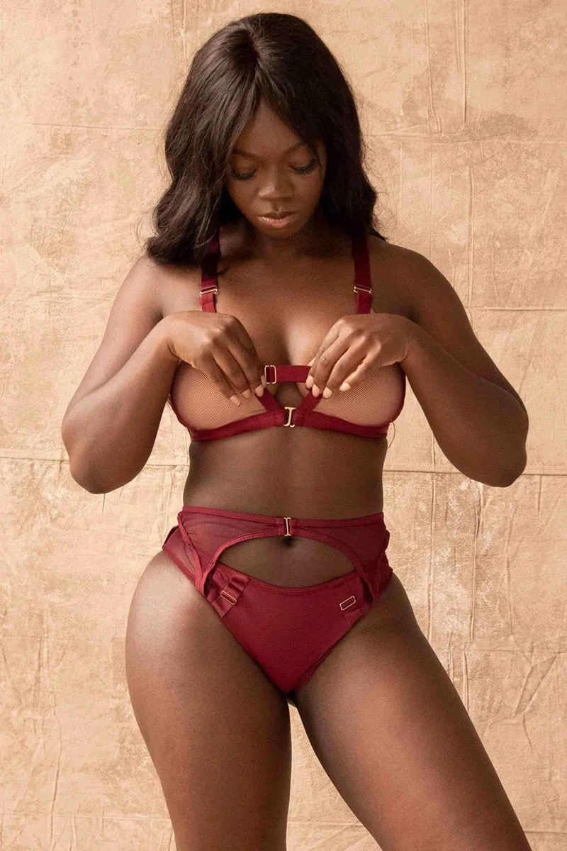 Tatiana Active Kaizen Top - Burgundy