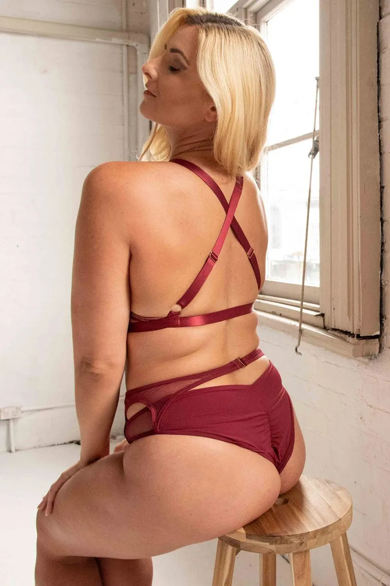 Tatiana Active Kaizen Top - Burgundy