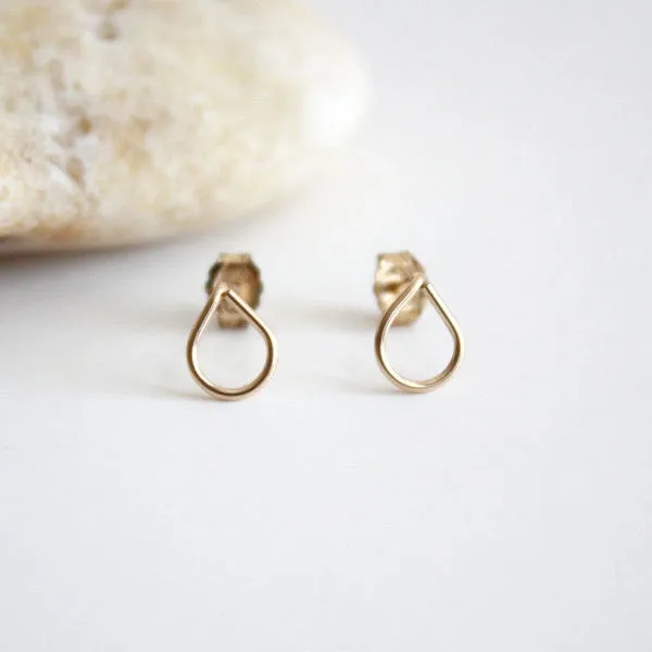 Teardrop Stud Earrings