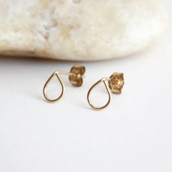 Teardrop Stud Earrings