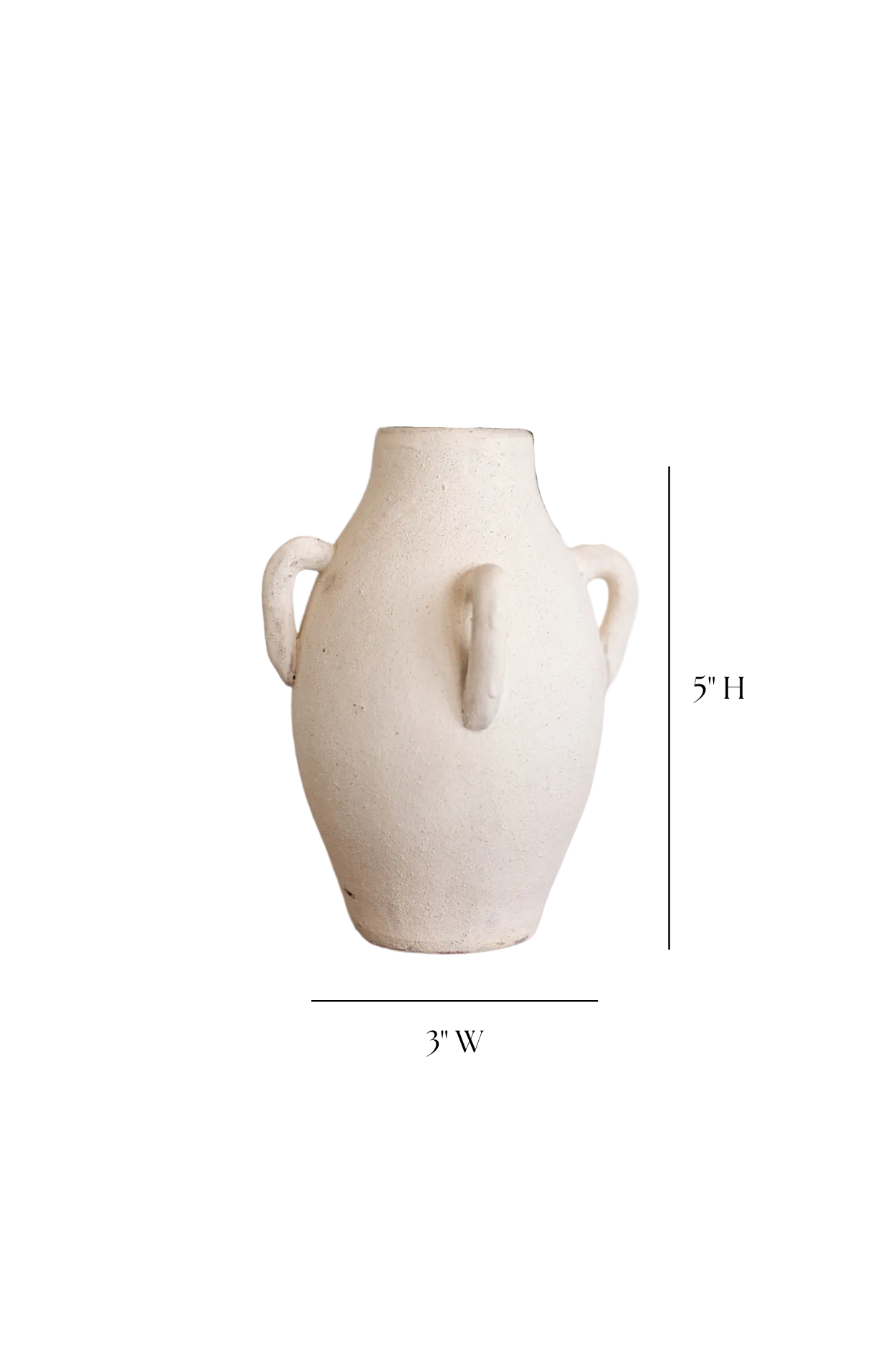 Thassos Four Handle Vase Cream