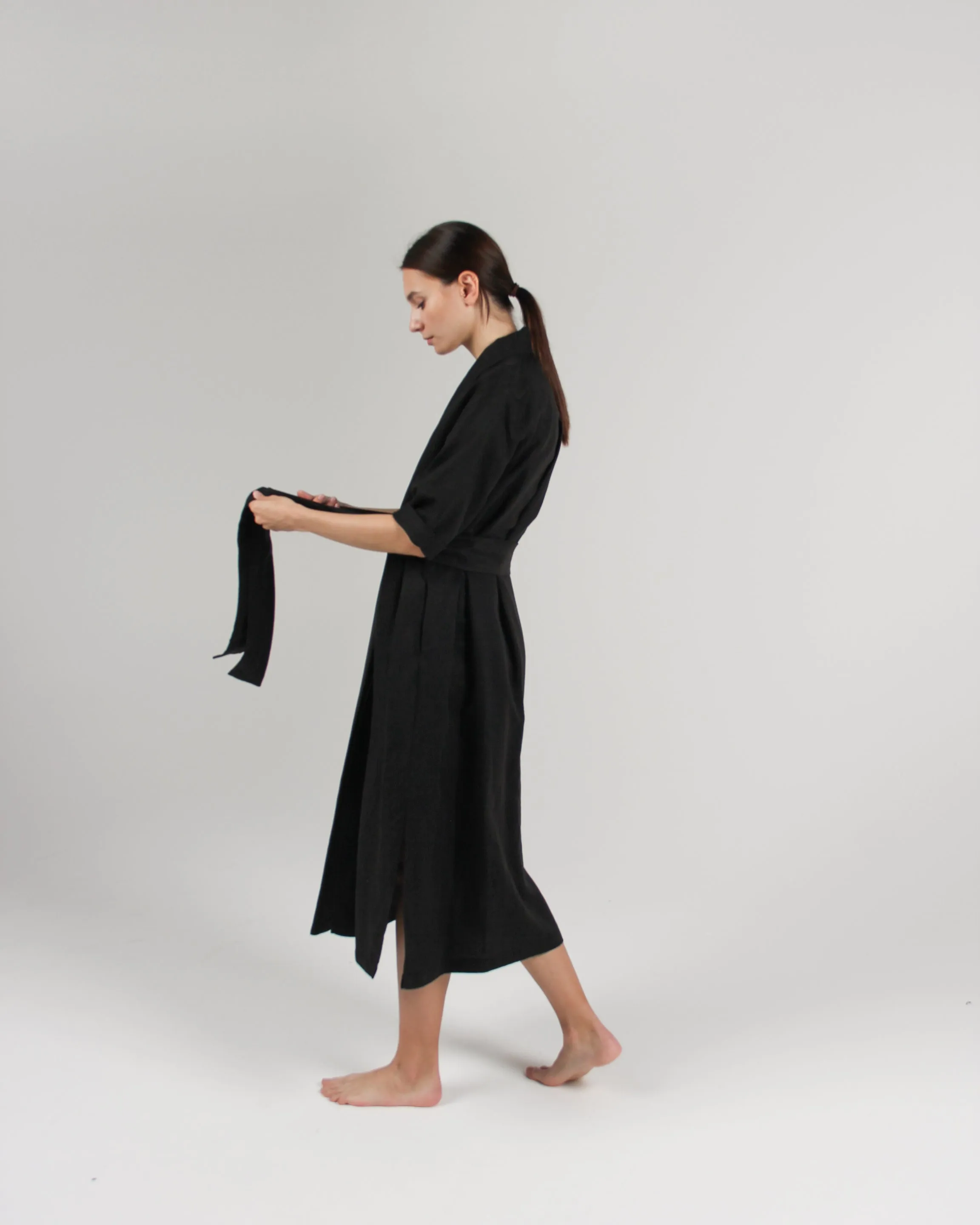 The Convertible Wrap Dress in Jet Black