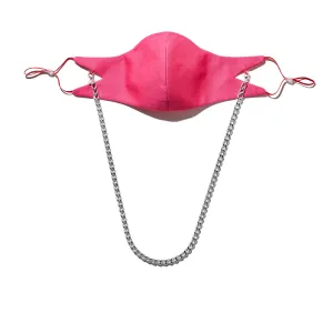 The Tina Cotton Twill in Pink with 7mm Silver chain