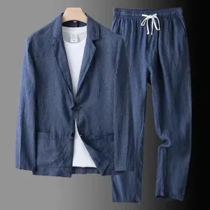 Thomas Mendy Linen Suit Set