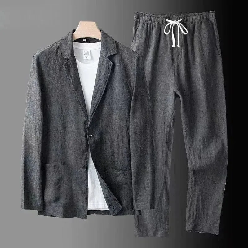 Thomas Mendy Linen Suit Set
