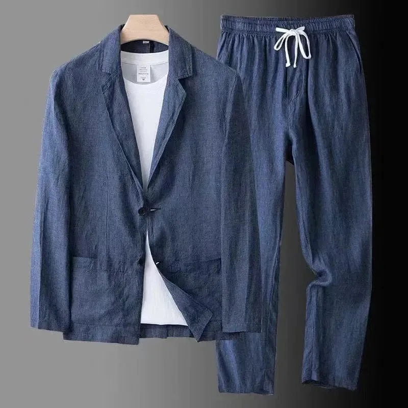 Thomas Mendy Linen Suit Set