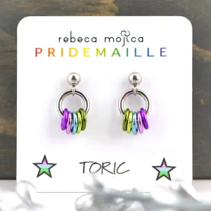 Toric Pride - Tiny Flag Earring Studs