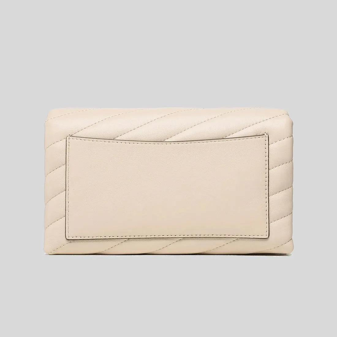 TORY BURCH Kira Chevron Chain Wallet New Cream RS-90343