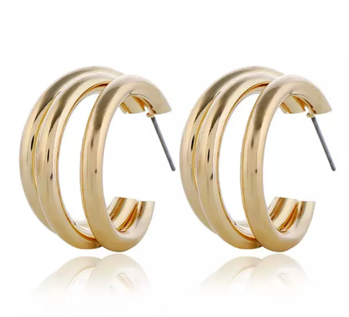 TRIFECTA HOOP EARRINGS (MINI)