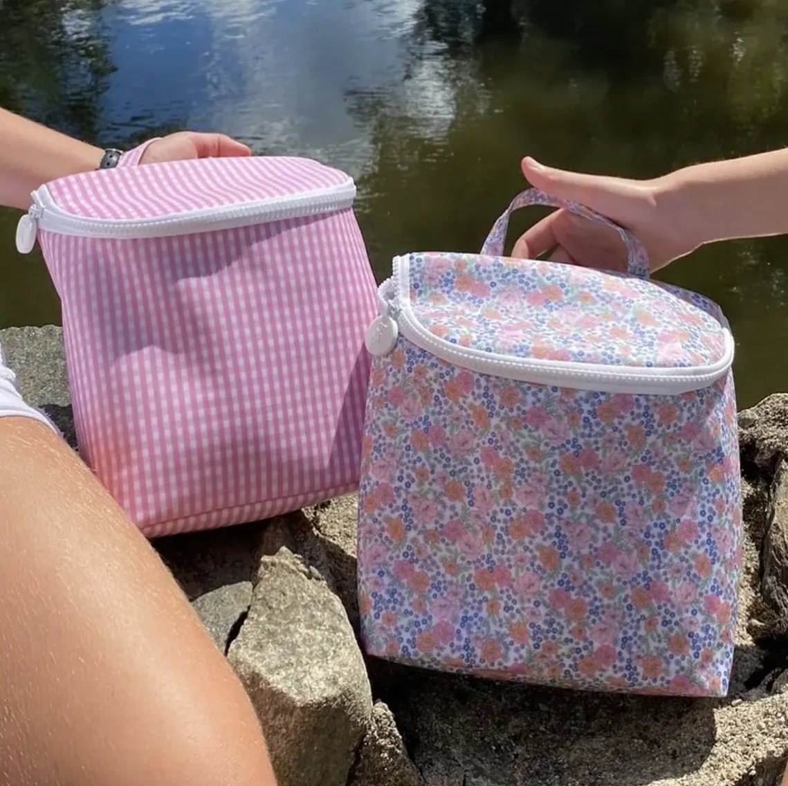 TRVL Design - Take Away- Insulated Bag - Lunch Box Bottle Bag Baby Gift - Taffy Coral Pink