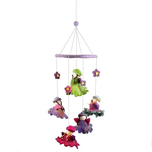 Tulip Handmade Felt Flower Fairy Mobile Multi