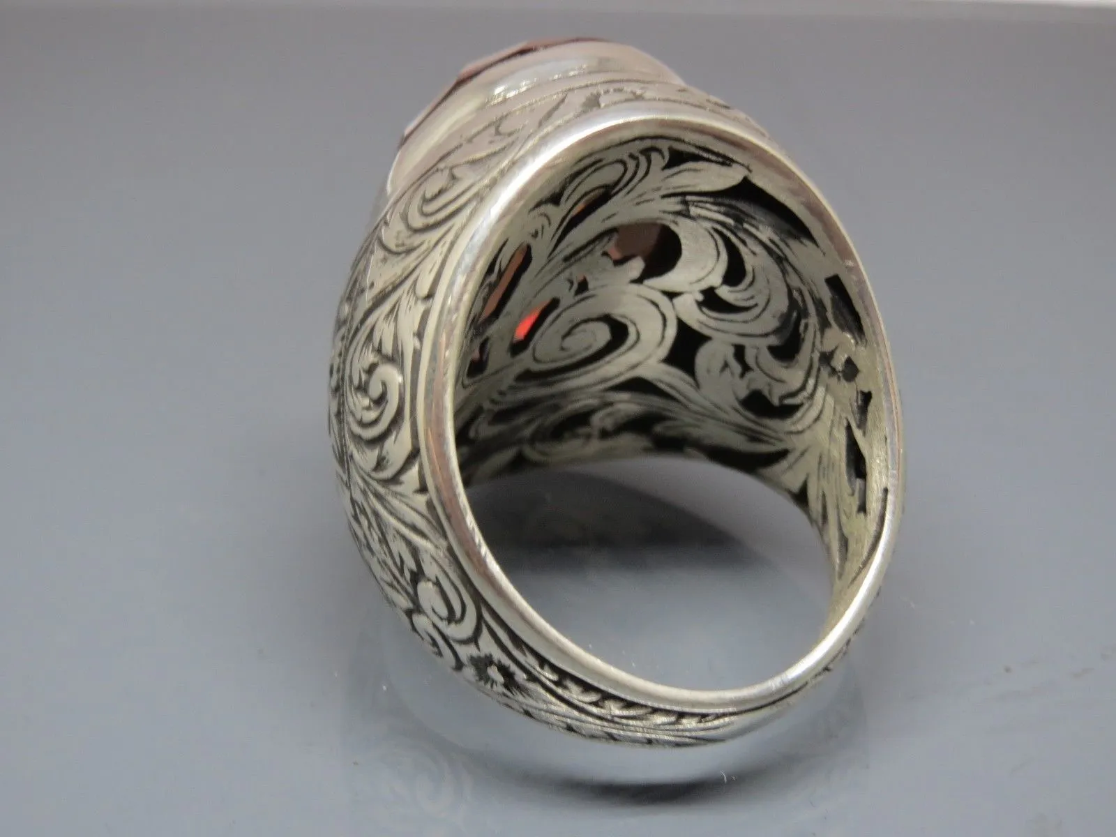 Turkish Handmade Jewelry 925 Sterling Silver Alexandrite Stone Mens Rings