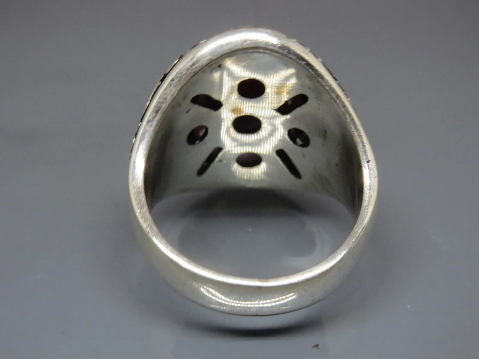 Turkish Handmade Jewelry 925 Sterling Silver Amethyst Stone Mens Rings