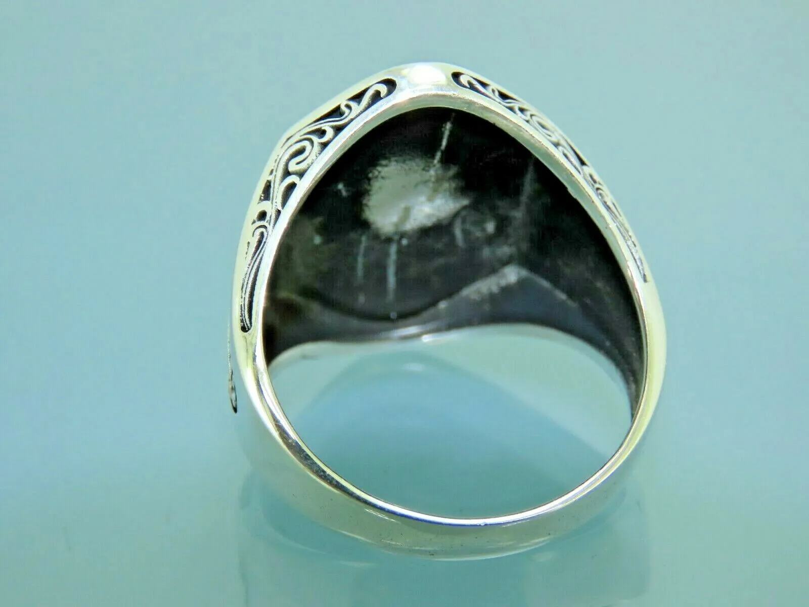 Turkish Handmade Jewelry 925 Sterling Silver Anchor Design Mens Rings