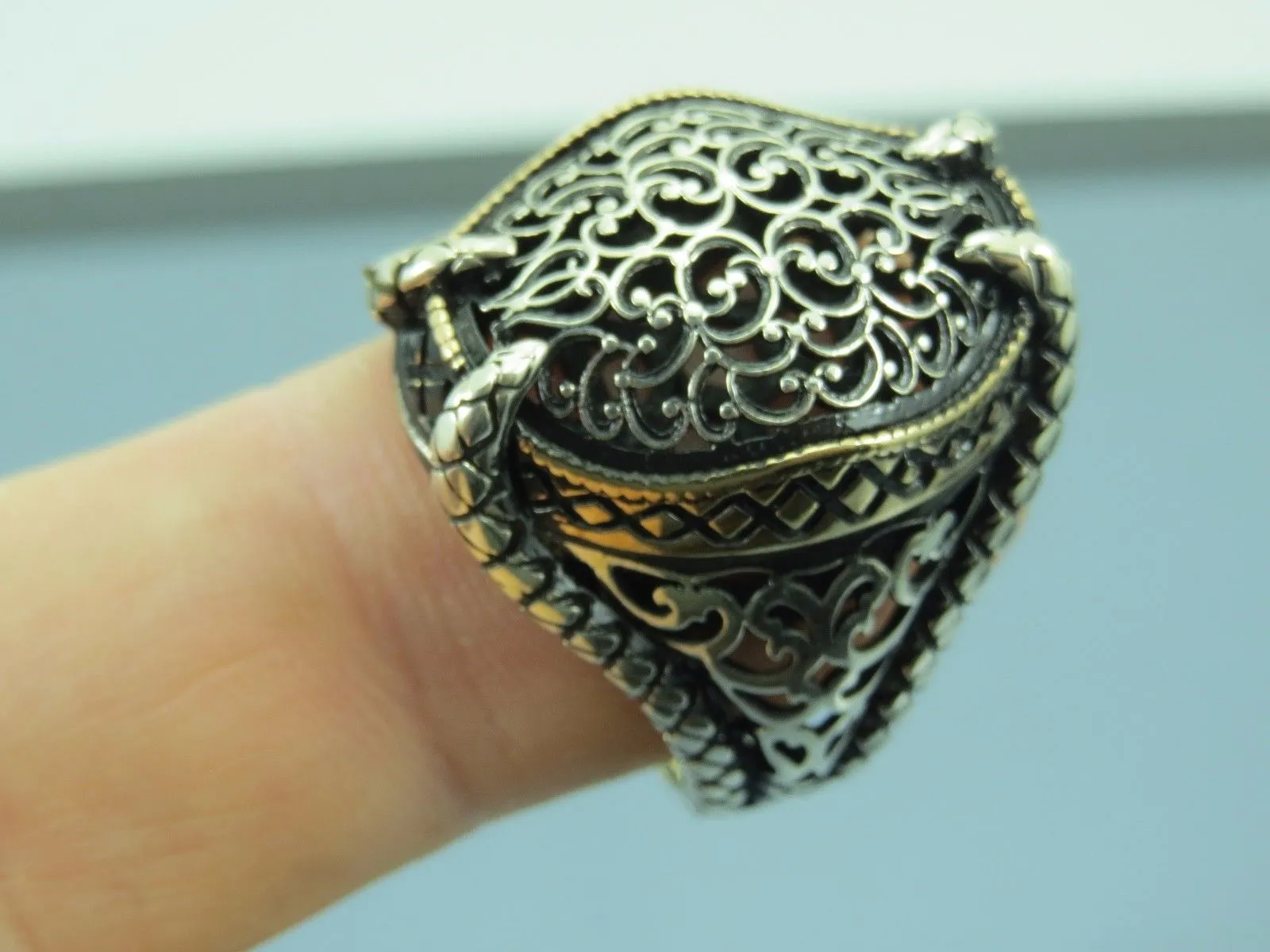 Turkish Handmade Jewelry 925 Sterling Silver Claw Design Mens Rings