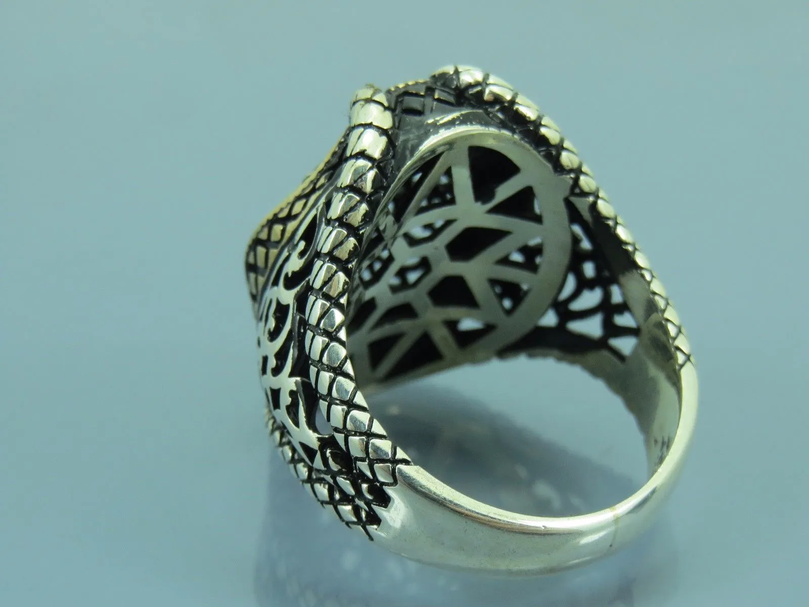 Turkish Handmade Jewelry 925 Sterling Silver Claw Design Mens Rings