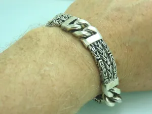 Turkish Handmade Jewelry 925 Sterling Silver King Design Mens Bracelets