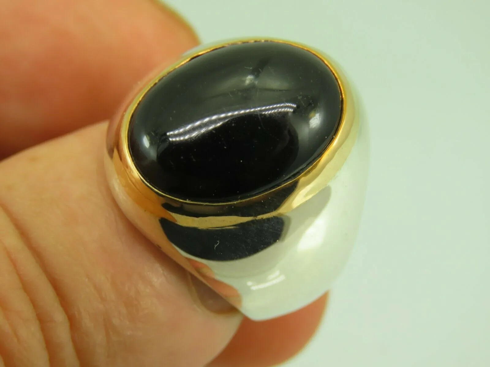 Turkish Handmade Jewelry 925 Sterling Silver Onyx Stone Mens Rings