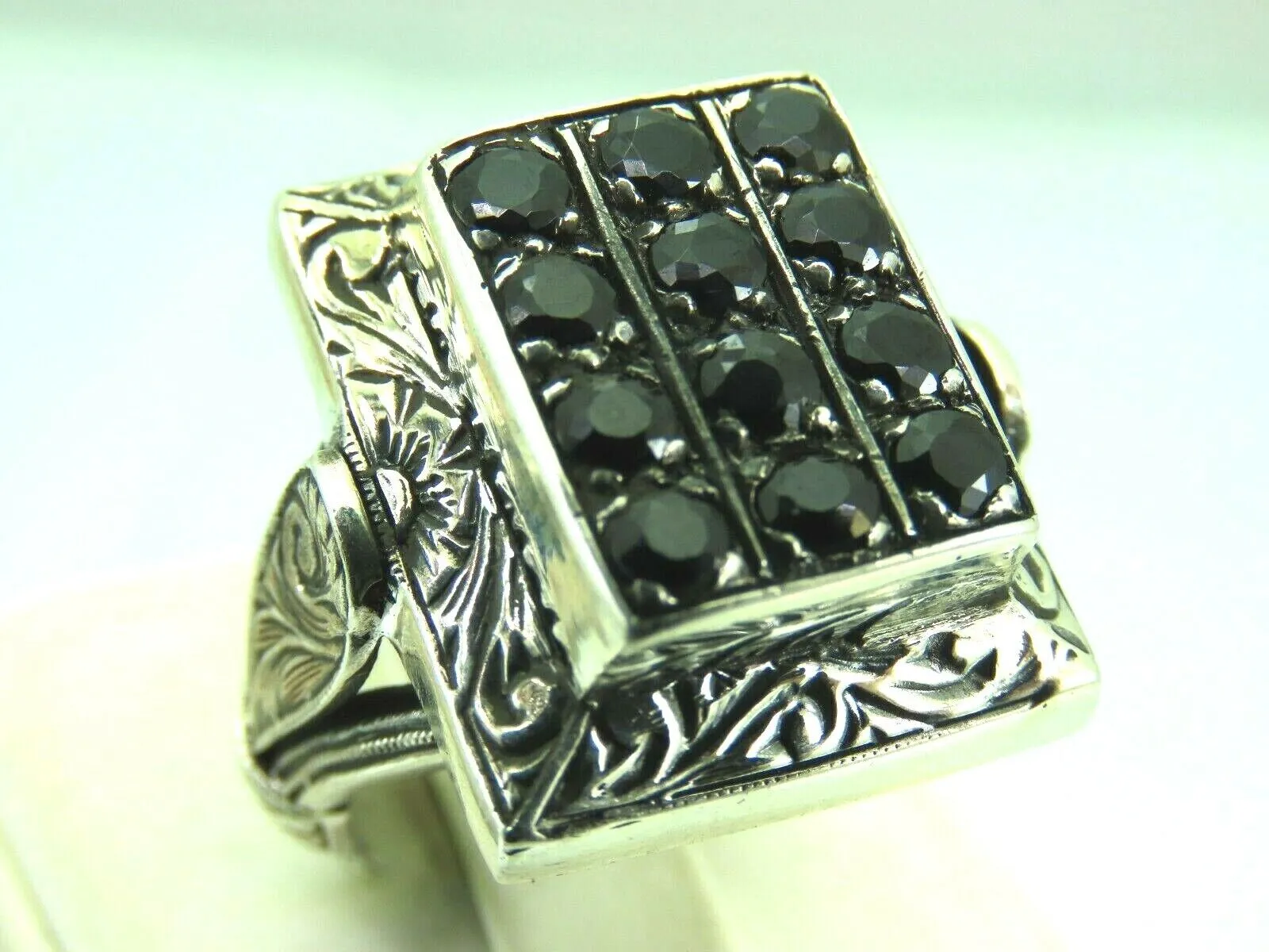 Turkish Handmade Jewelry 925 Sterling Silver Onyx Stone Mens Rings