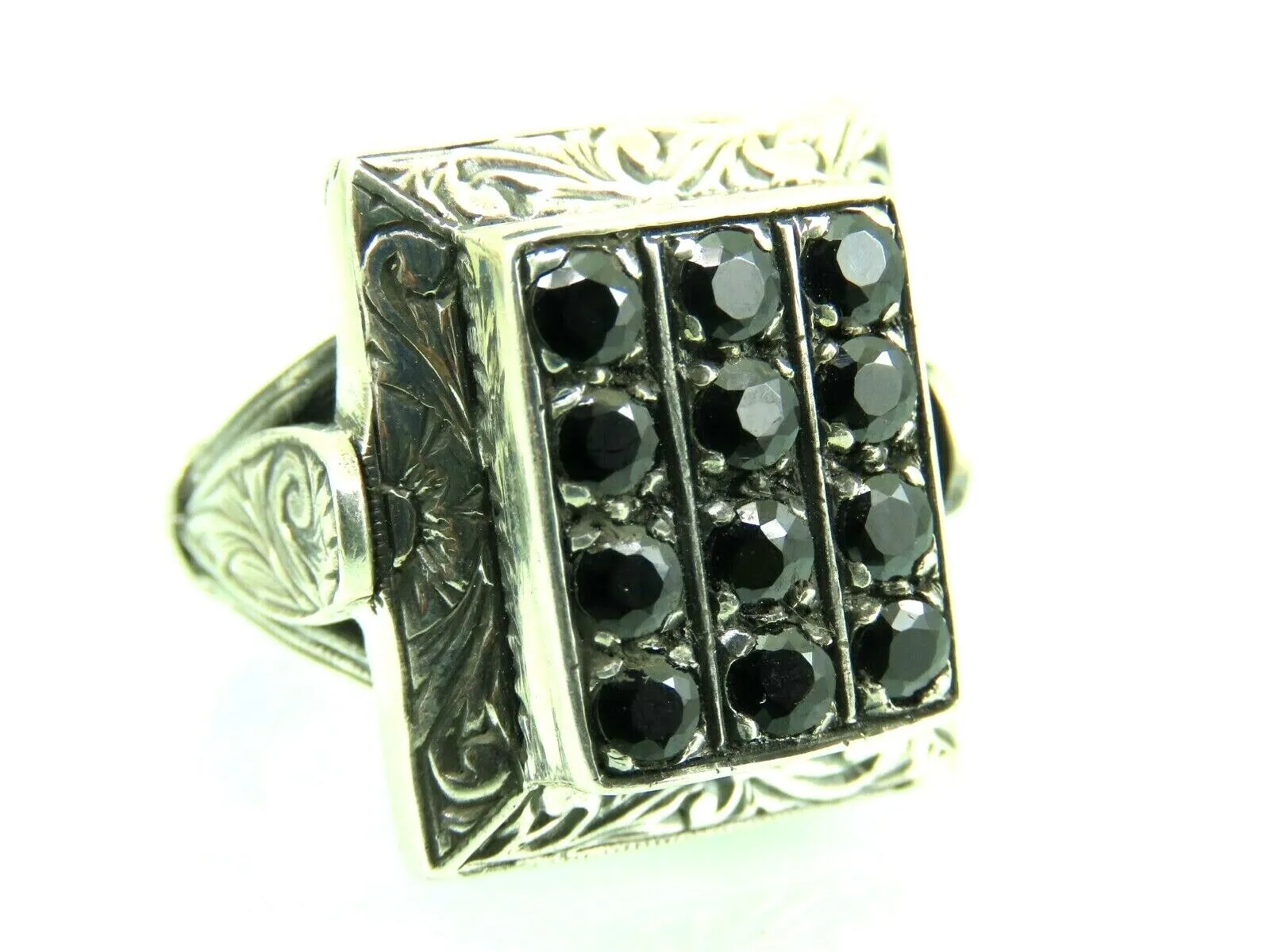 Turkish Handmade Jewelry 925 Sterling Silver Onyx Stone Mens Rings