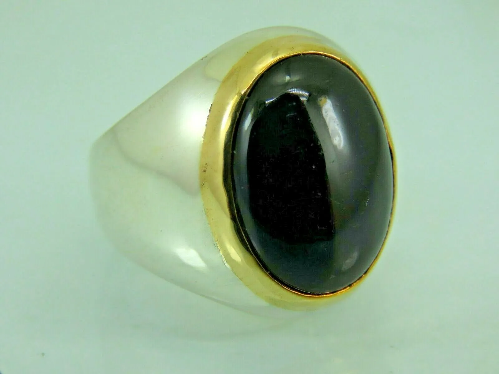 Turkish Handmade Jewelry 925 Sterling Silver Onyx Stone Mens Rings