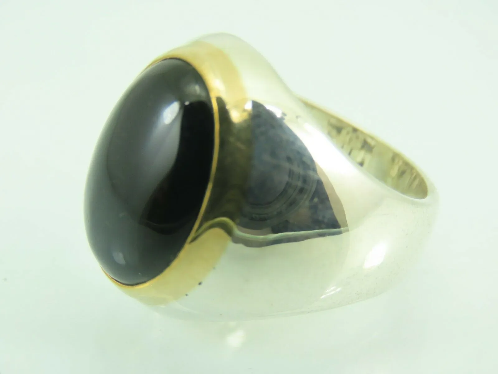 Turkish Handmade Jewelry 925 Sterling Silver Onyx Stone Mens Rings