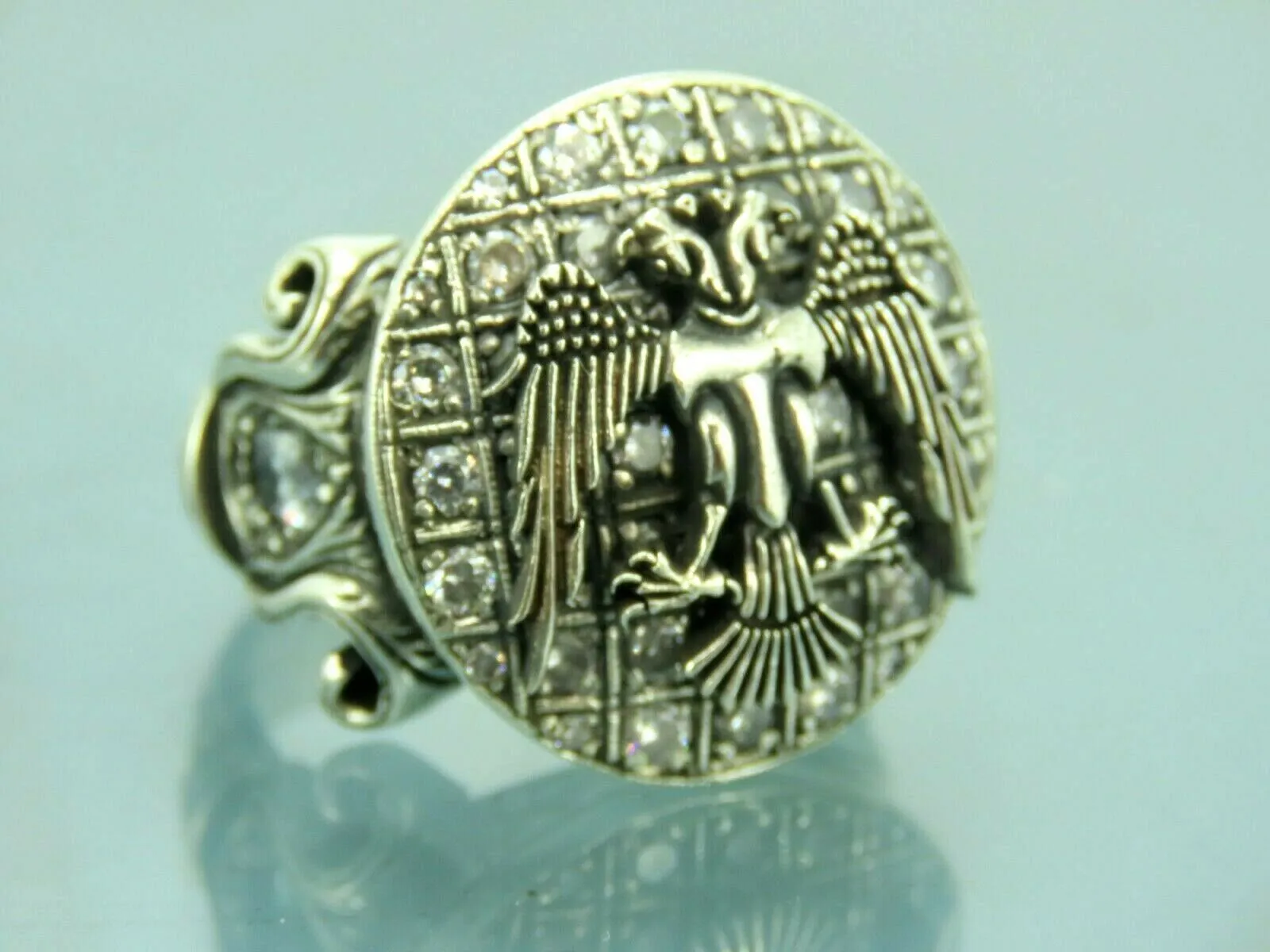 Turkish Handmade Jewelry 925 Sterling Silver Zircon Stone Mens Rings