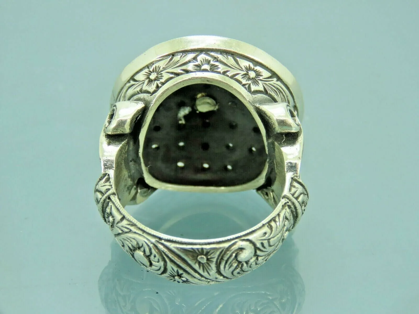 Turkish Handmade Jewelry 925 Sterling Silver Zircon Stone Mens Rings